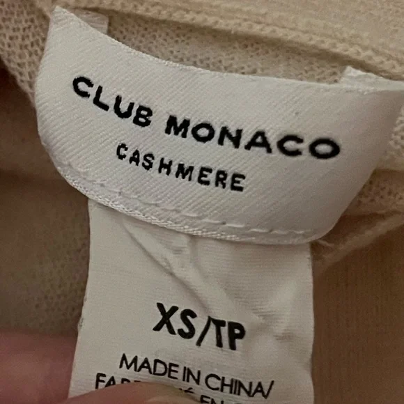 Club Monaco Cream Cashmere Cardigan sz XS - Picture 8 of 13
